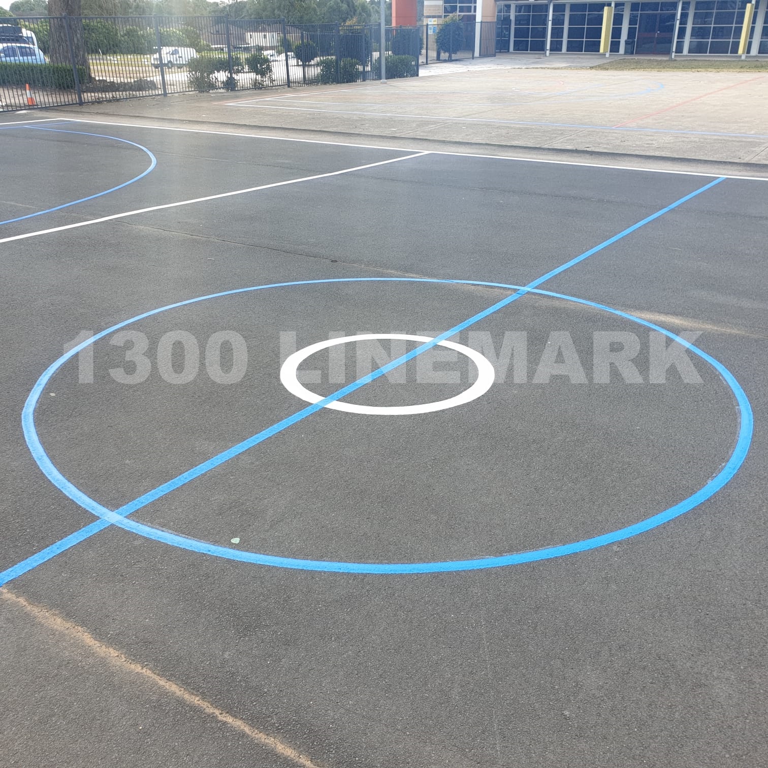 Special events line marking basketball